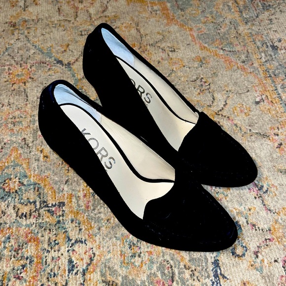 Micheal Kors Suede Wedge Loafers - Picture 1 of 4